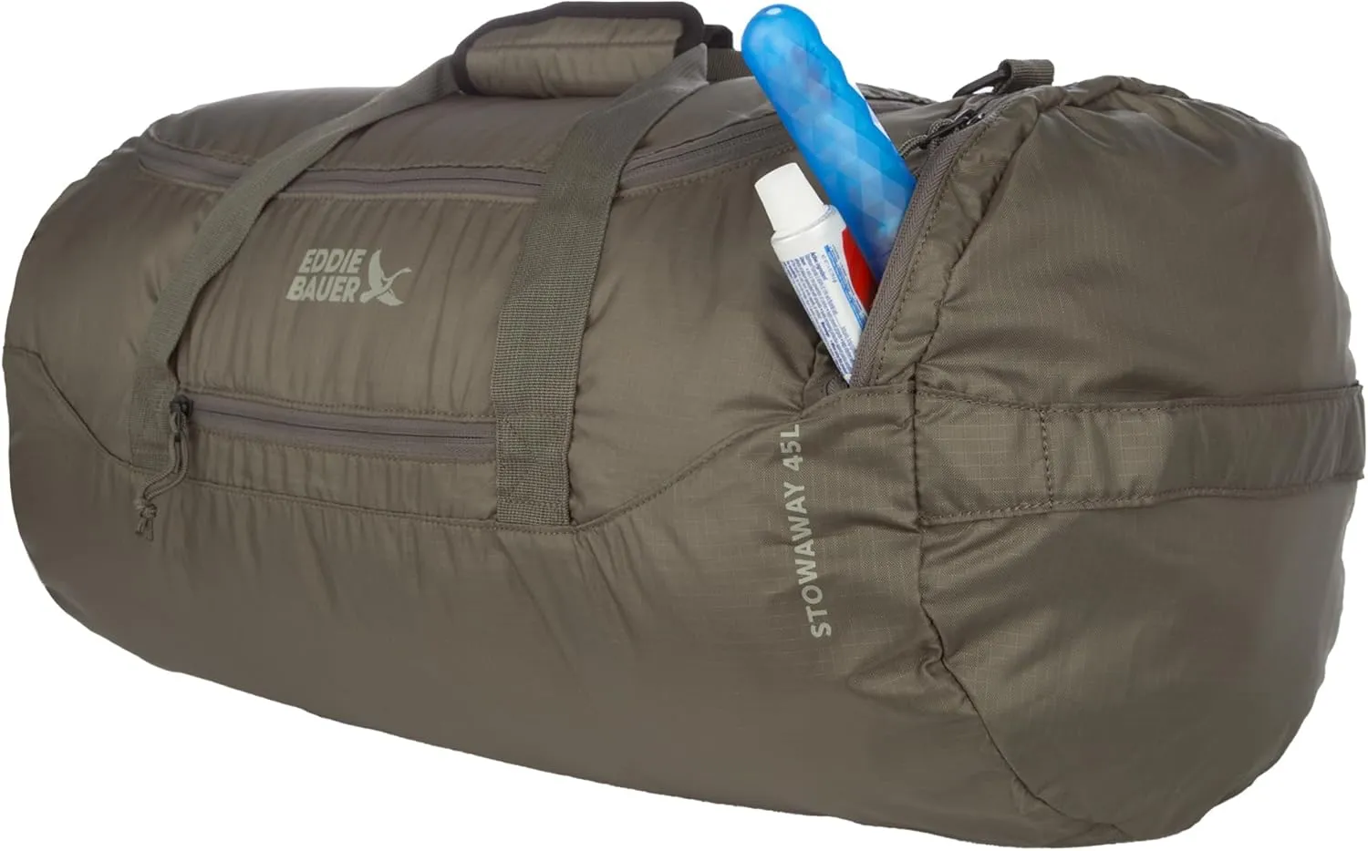 Eddie Bauer Stowaway Packable Duffel Bag | Travel | Foldable | Lightweight | Durable | Ripstop Polyester | 23" Length | 45L Capacity