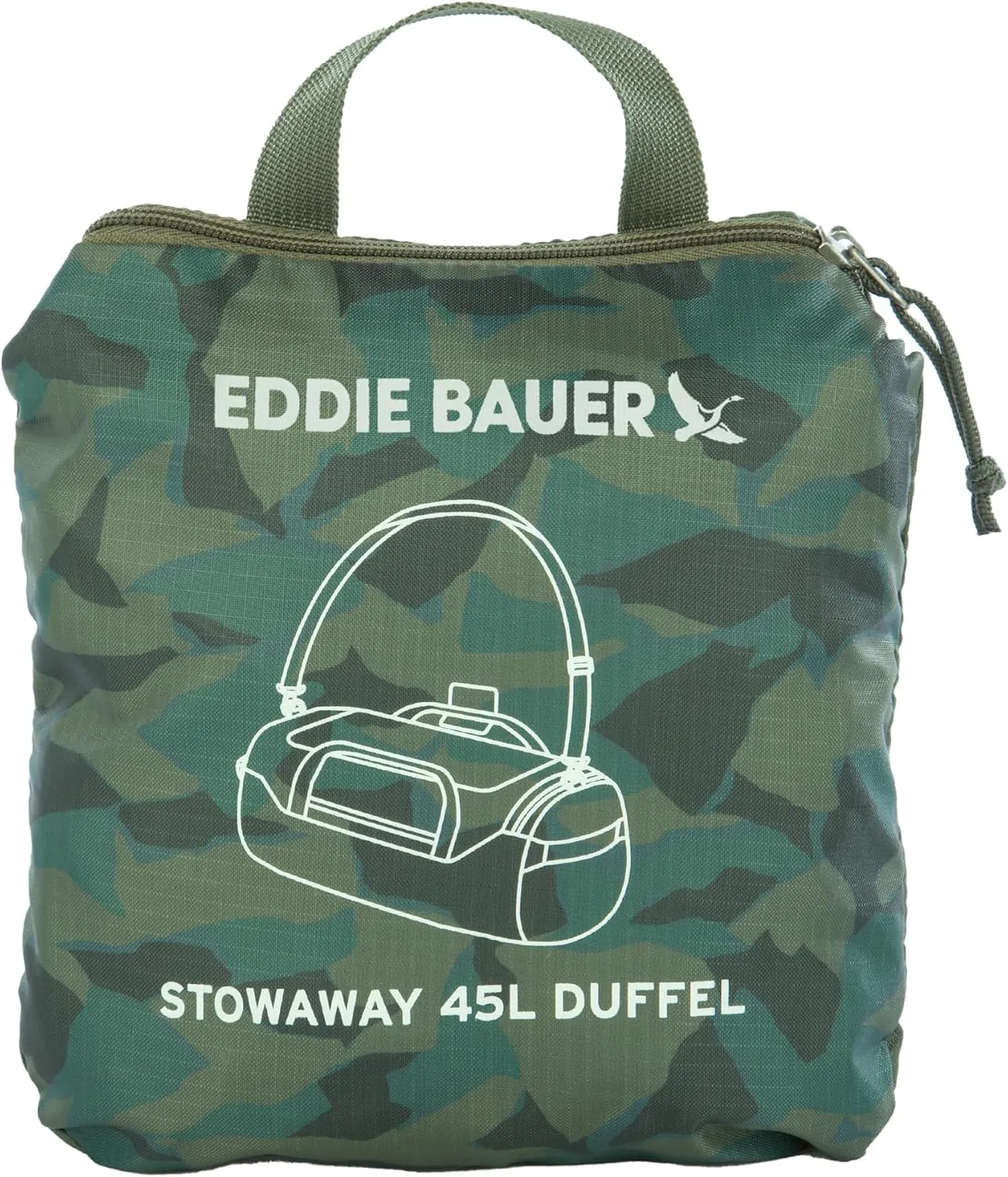 Eddie Bauer Stowaway Packable Duffel Bag | Travel | Foldable | Lightweight | Durable | Ripstop Polyester | 23" Length | 45L Capacity