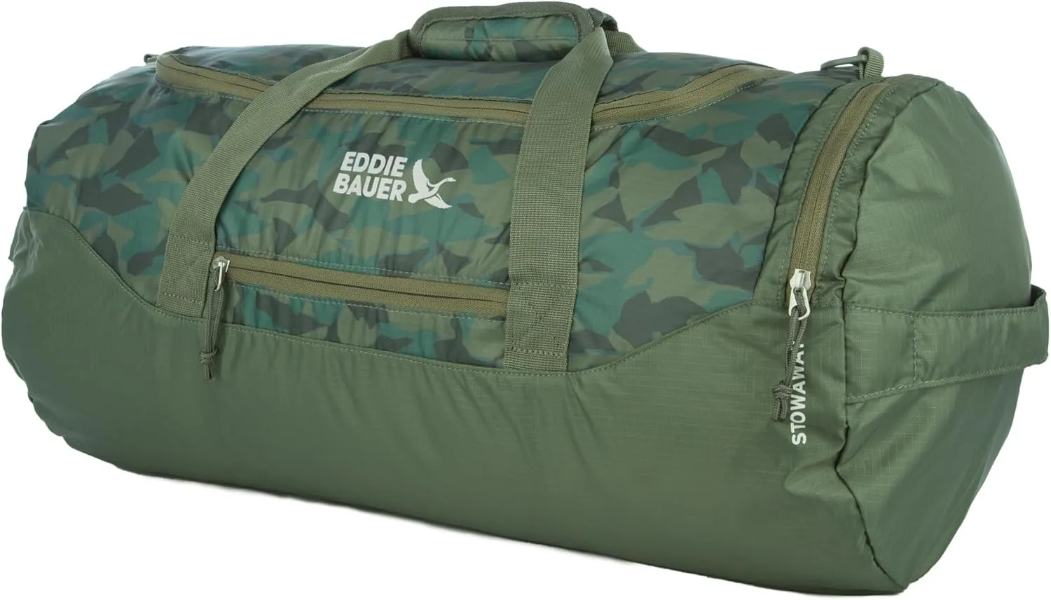 Eddie Bauer Stowaway Packable Duffel Bag | Travel | Foldable | Lightweight | Durable | Ripstop Polyester | 23" Length | 45L Capacity