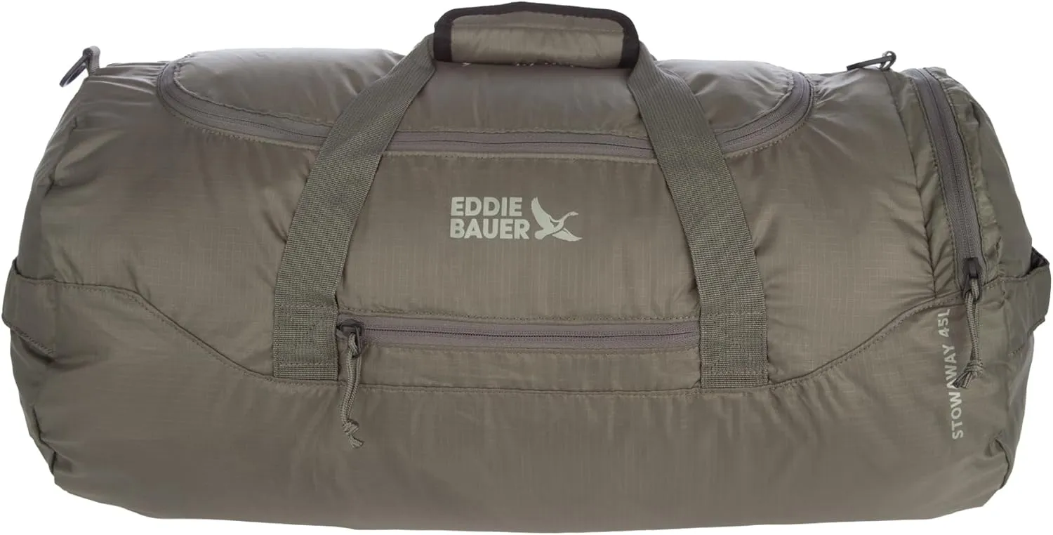 Eddie Bauer Stowaway Packable Duffel Bag | Travel | Foldable | Lightweight | Durable | Ripstop Polyester | 23" Length | 45L Capacity