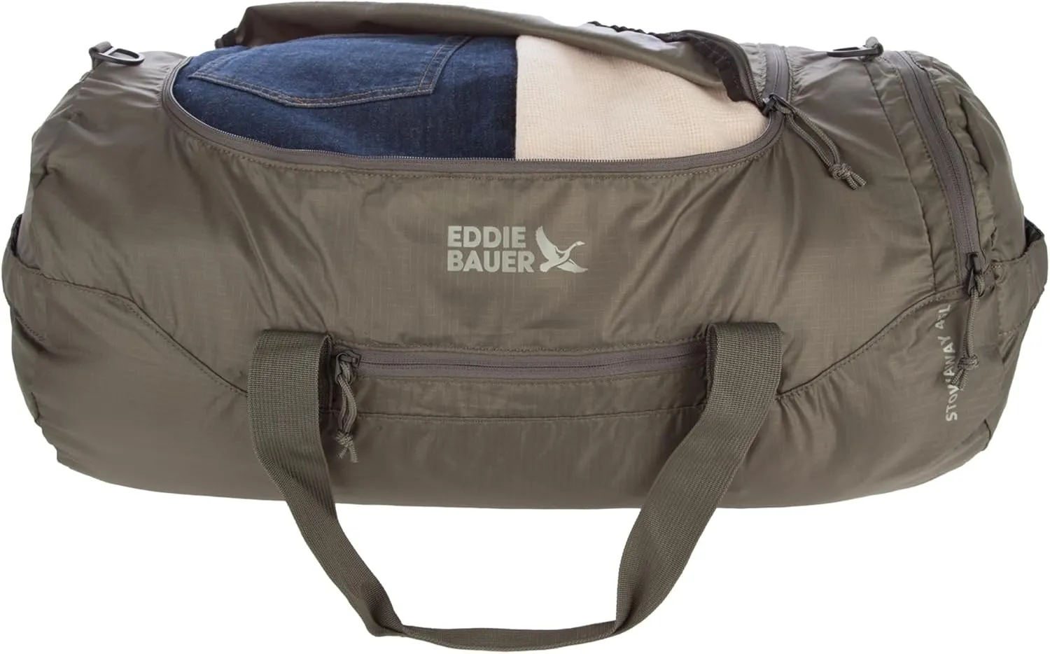 Eddie Bauer Stowaway Packable Duffel Bag | Travel | Foldable | Lightweight | Durable | Ripstop Polyester | 23" Length | 45L Capacity