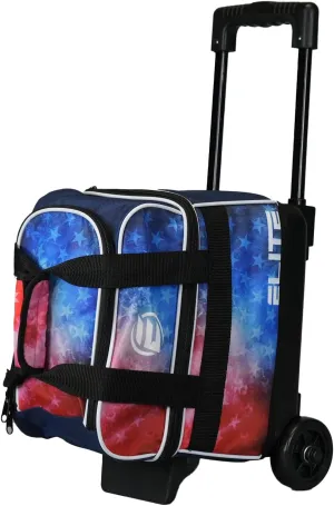 ELITE Basic Single Roller Bowling Ball Bag | Multiple Colors | Fits Up to Size 10.5 Shoes | Compact Design | Bowling Bags With Wheels