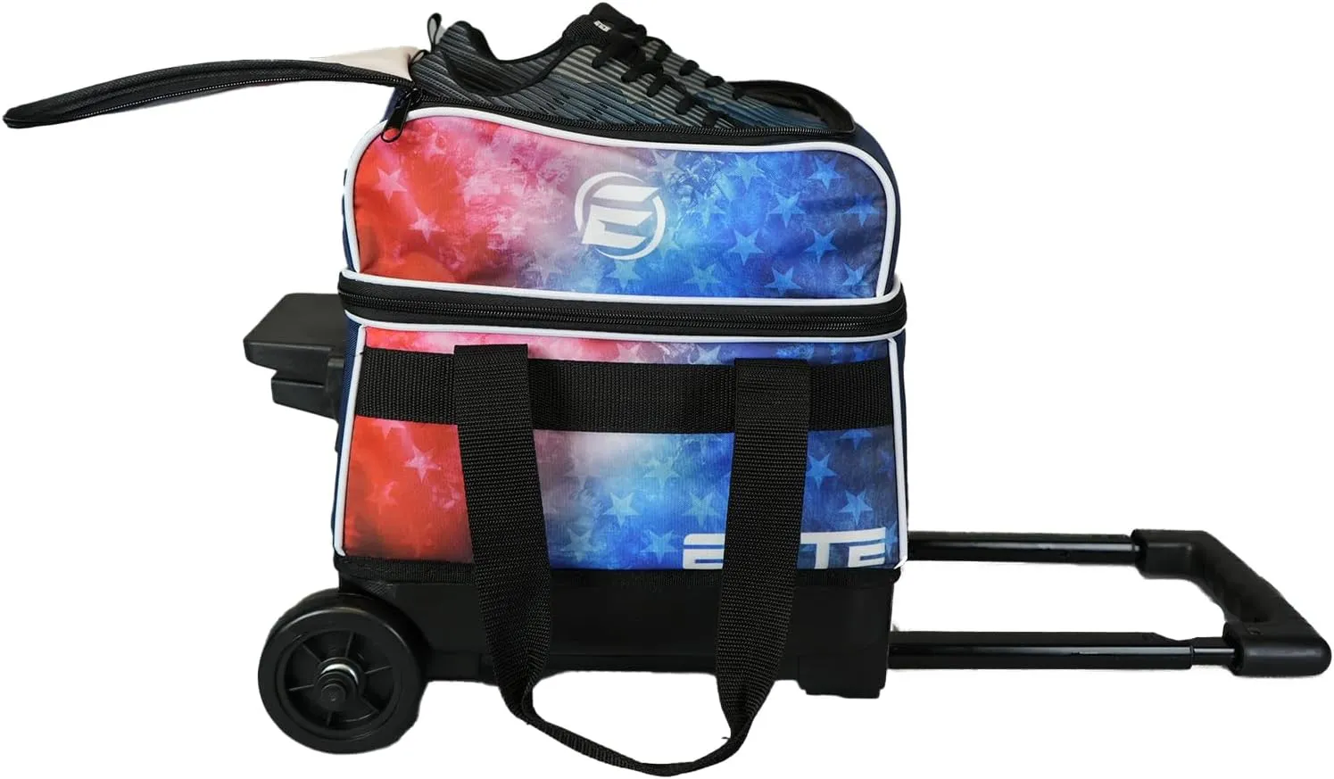 ELITE Basic Single Roller Bowling Ball Bag | Multiple Colors | Fits Up to Size 10.5 Shoes | Compact Design | Bowling Bags With Wheels