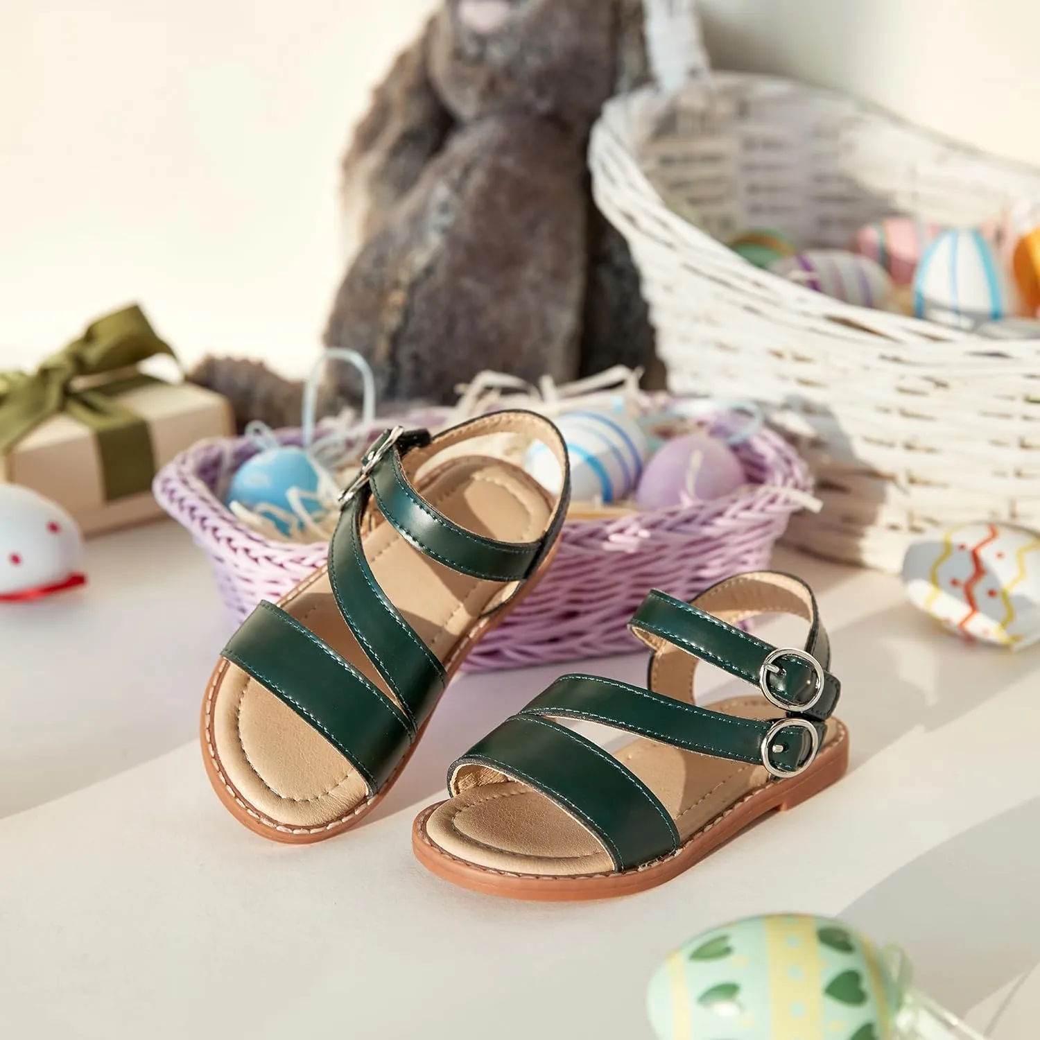 ESTINE Girls Sandal Dress Shoe for Toddler/Little Kid Party School Shoe