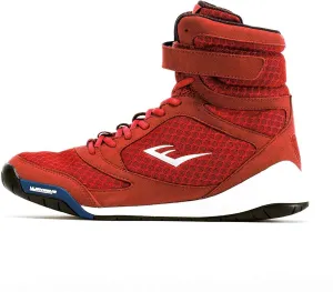 Everlast New Elite High Top Boxing Shoes - Black, Blue, Red (6 D(M) US, Red)