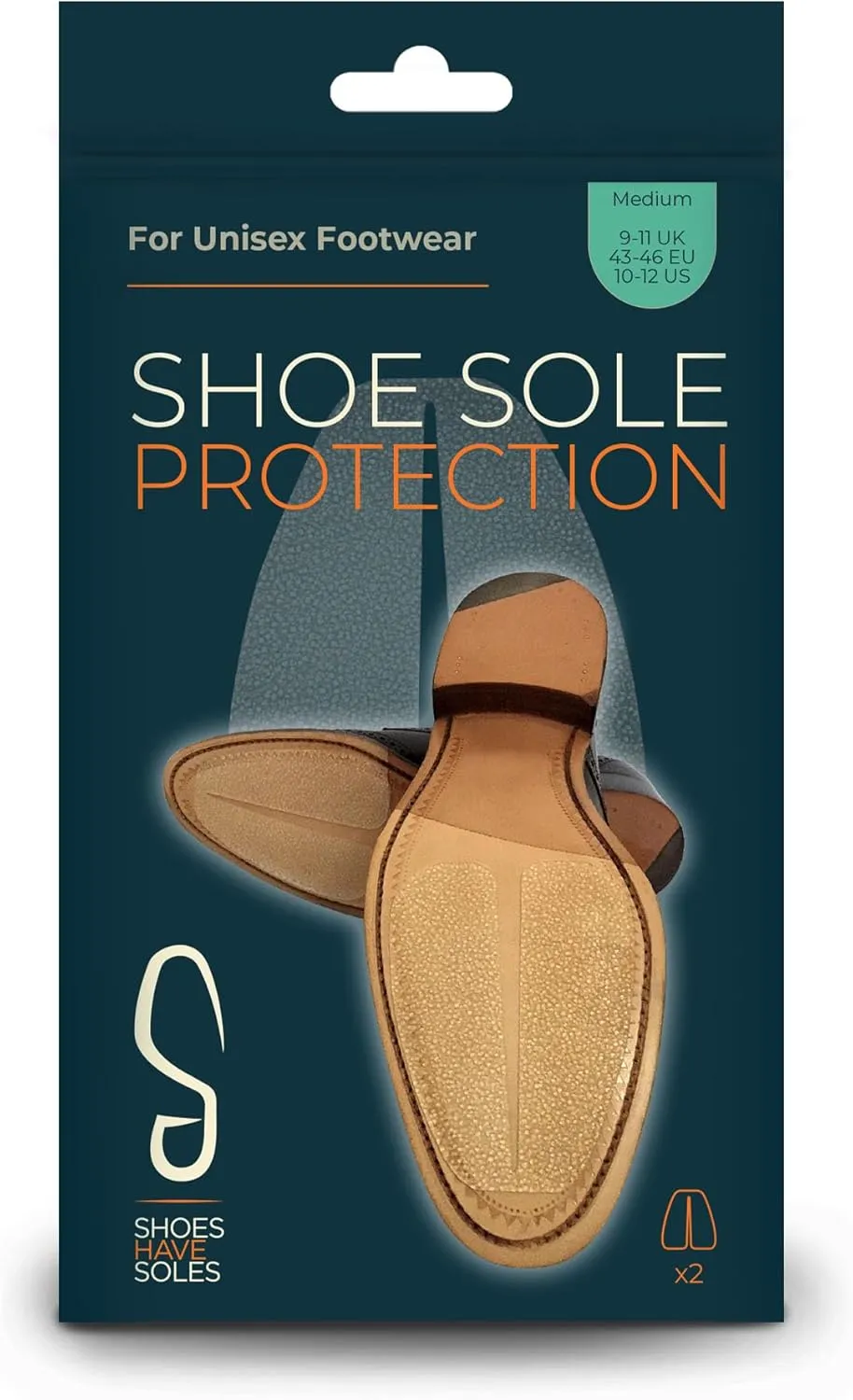 Exciting New Transparent Sole Protectors for Men's Shoes | Saves Money On Re-Soling | Adds Grip | Anti-Slip | Quick and Easy, Clear, Medium - US 10-12 (EU 43-46)