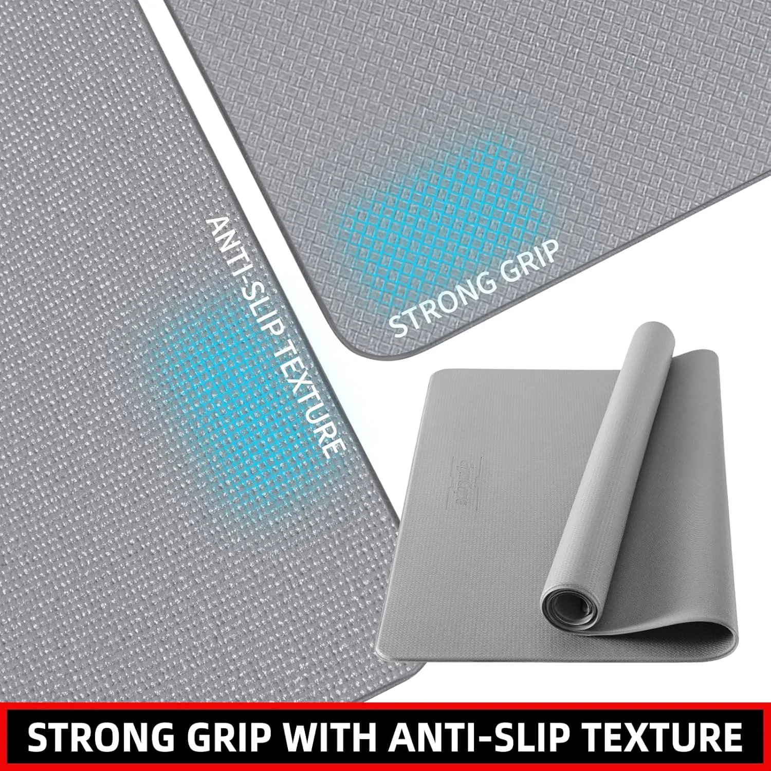 Extra Large Exercise Mat, 10'x6'/9'x6'/8'x6'/7'x5'/6'x4' (8mm/10mm) Thick Workout Mat for Home Gym Flooring, Garage, Shoe-Friendly, High-Density, MMA, HIIT, Weight Lifting, Cardio&Strength