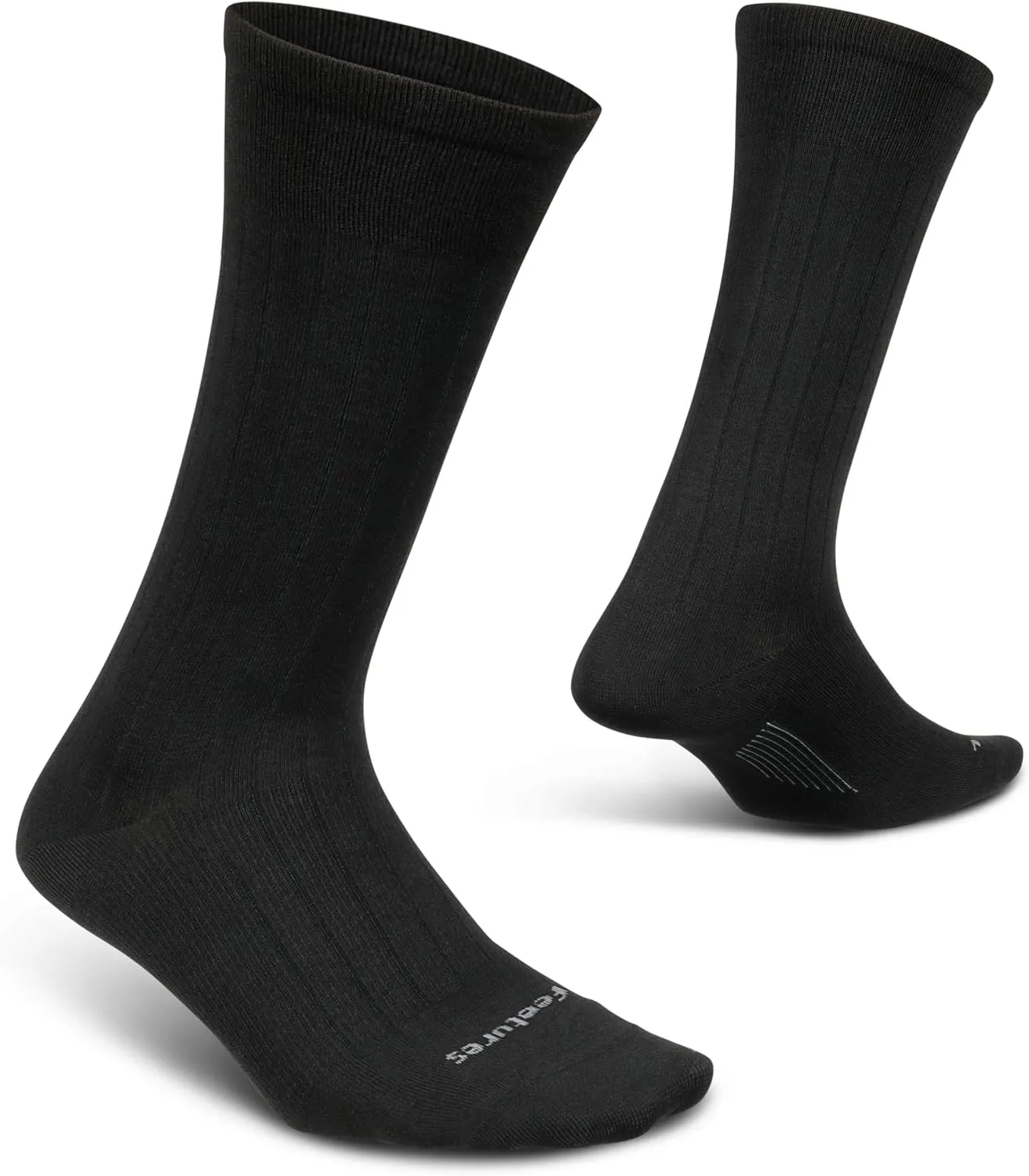 Feetures Everyday Ultra Light Cushion Crew Sock for Men - Moisture-Wicking Socks - Black, M (1 Pair)