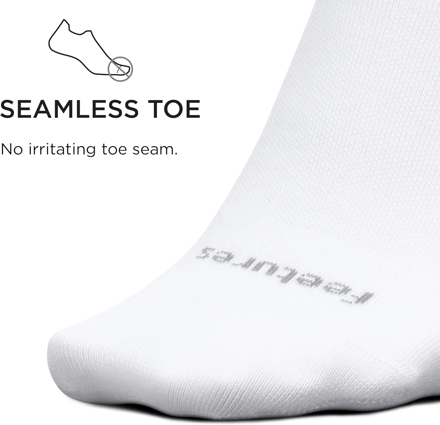 Feetures Everyday Ultra Light Cushion Invisible Sock for Women - Anti-Slip Sock Liner - (1 Pair)