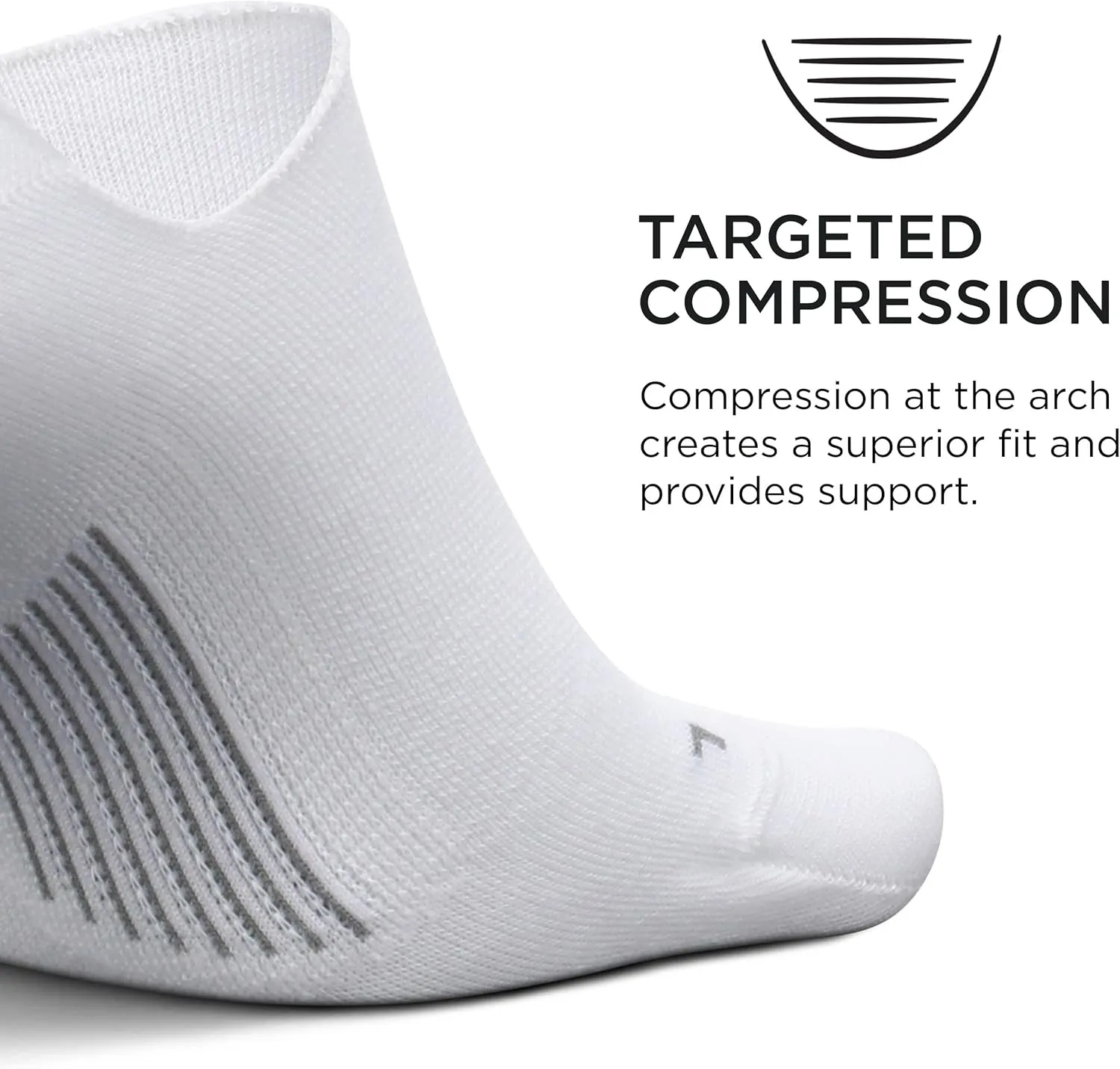 Feetures Everyday Ultra Light Cushion Invisible Sock for Women - Anti-Slip Sock Liner - (1 Pair)