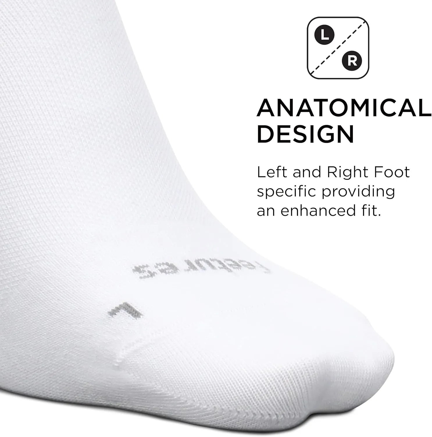 Feetures Everyday Ultra Light Cushion Invisible Sock for Women - Anti-Slip Sock Liner - (1 Pair)