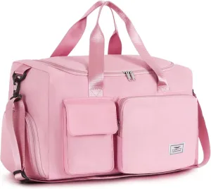 FIORETTO Women's Gym Duffle Bag with Shoes Compartment, 37L Capacity, Ideal for Travel, Gym, Sports, Duffel, Weekender