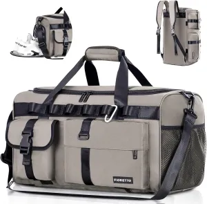 FIORETTO Women's Gym Duffle Bag with Shoes Compartment, 37L Capacity, Ideal for Travel, Gym, Sports, Duffel, Weekender