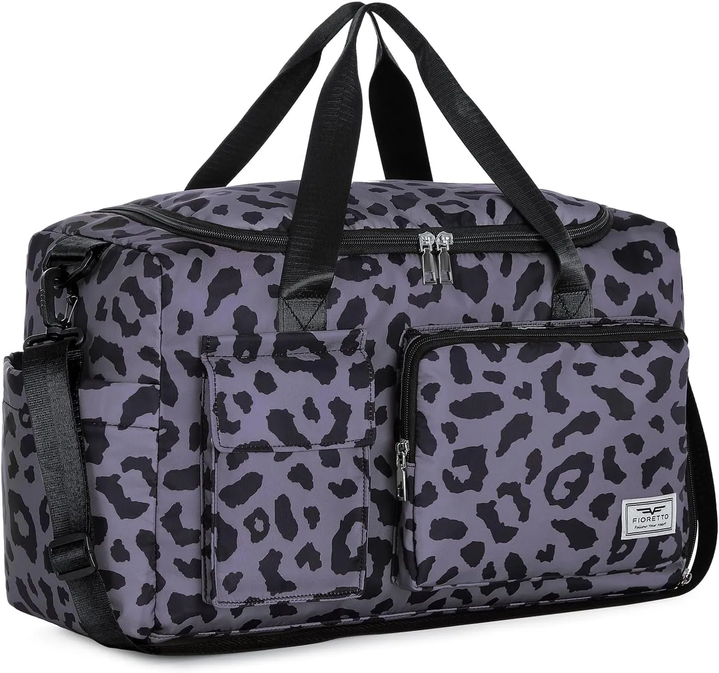 FIORETTO Women's Gym Duffle Bag with Shoes Compartment, 37L Capacity, Ideal for Travel, Gym, Sports, Duffel, Weekender