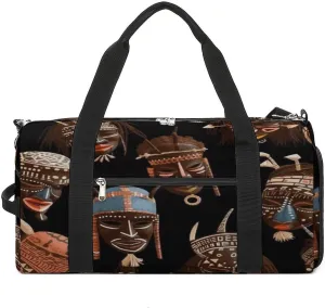 Fitness Bag,African Ritual Ethnic Tribal Print Gym Bag,sports Travel Fitness Bag,essentials Gym Bag,gym Bag with Shoe Compartment