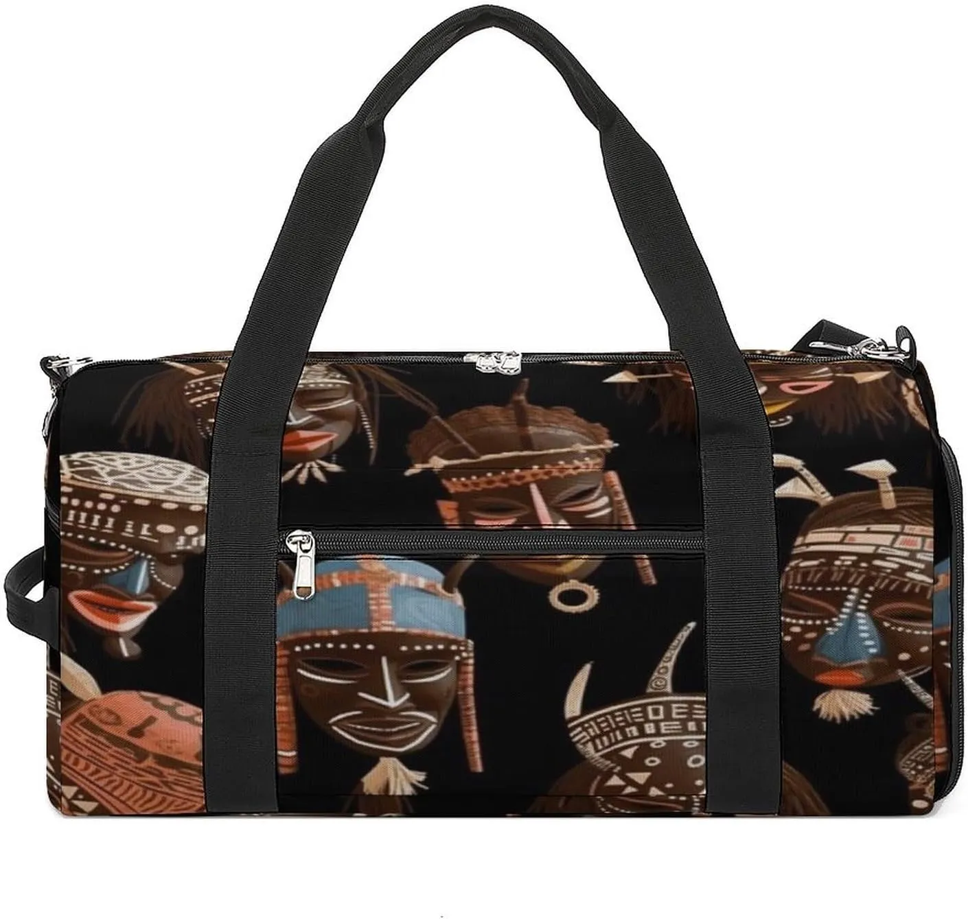 Fitness Bag,African Ritual Ethnic Tribal Print Gym Bag,sports Travel Fitness Bag,essentials Gym Bag,gym Bag with Shoe Compartment
