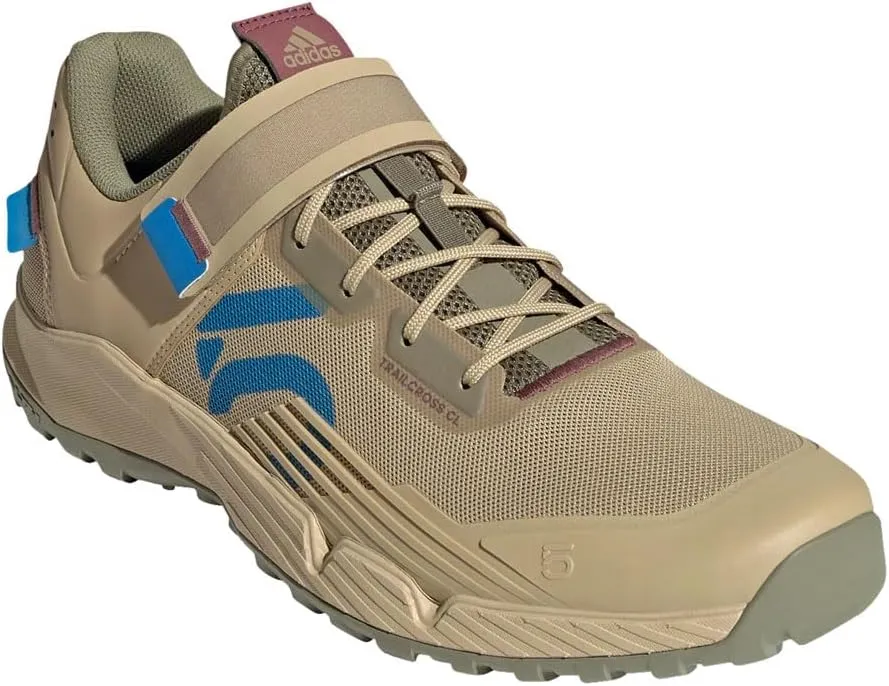 Five Ten Trailcross Mountain Clipless Shoes - Men's, Beige Tone/Blue Rush/Orbit Green, 8