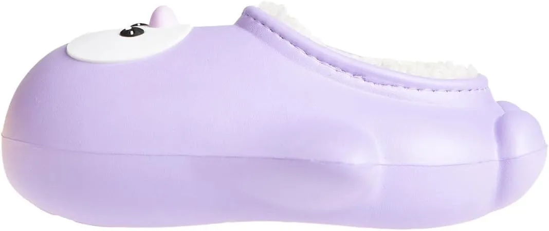 Foamwalk Toddler Unisex Novelty House Clogs with Faux Fur Lining - Penguin Slippers for Toddler Boys/Girls