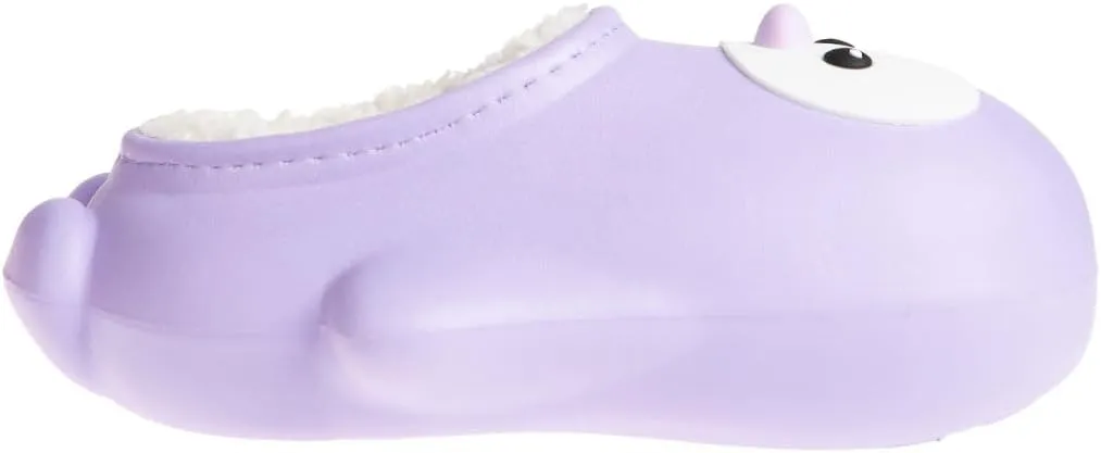 Foamwalk Toddler Unisex Novelty House Clogs with Faux Fur Lining - Penguin Slippers for Toddler Boys/Girls