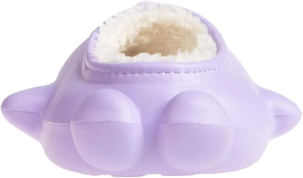 Foamwalk Toddler Unisex Novelty House Clogs with Faux Fur Lining - Penguin Slippers for Toddler Boys/Girls