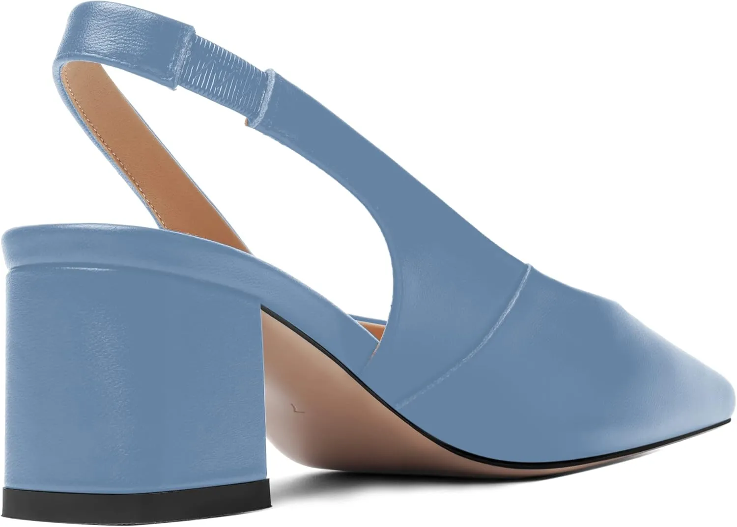 FOGEENA Womens Matte Square Toe Sexy Bridal Slip On Solid Chunky Leather Low Heel Pumps Shoes 2 Inch
