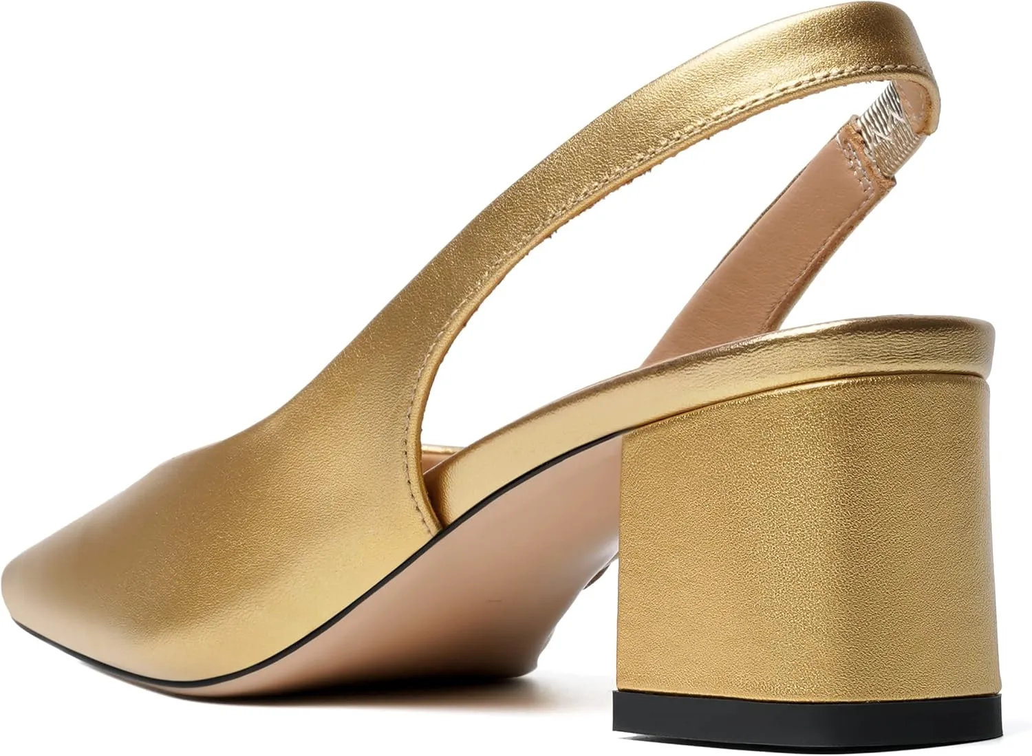 FOGEENA Womens Matte Square Toe Sexy Bridal Slip On Solid Chunky Leather Low Heel Pumps Shoes 2 Inch
