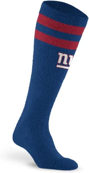 For Bare Feet NFL NEW YORK GIANTS Cozy Feather Compression Varsity Stripe Team Color Large/Extra Large