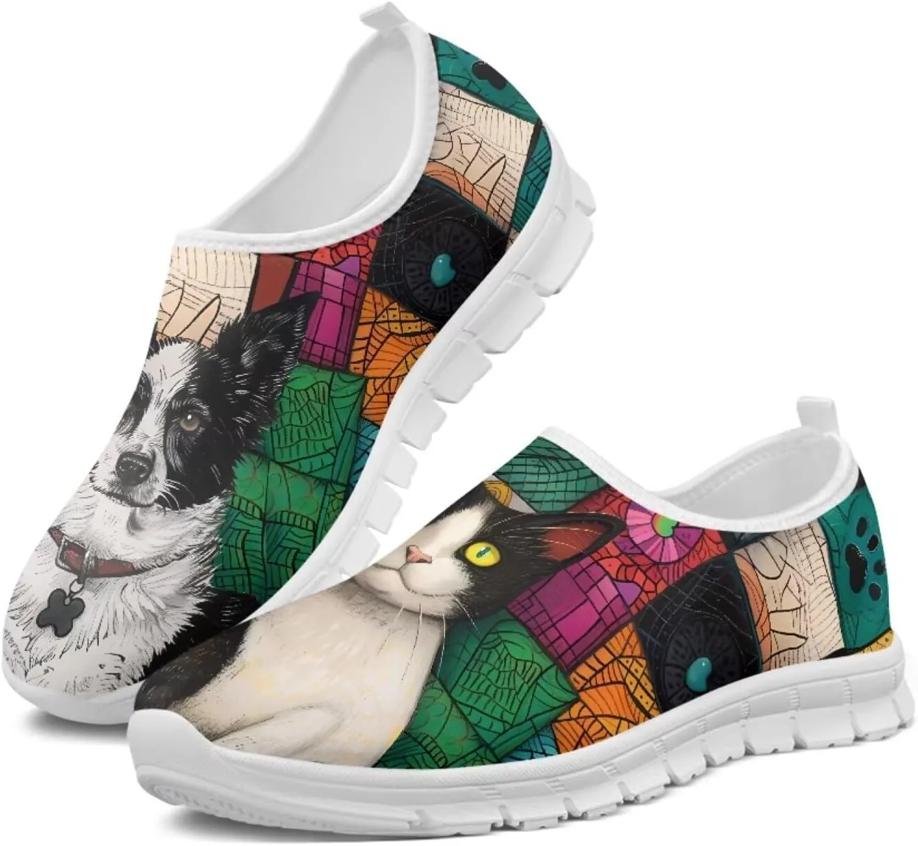 Forchrinse Walking Shoes for Women Men Low Cut Home Loafers Lightweight Slip on Running Shoes Outdoor Shoe