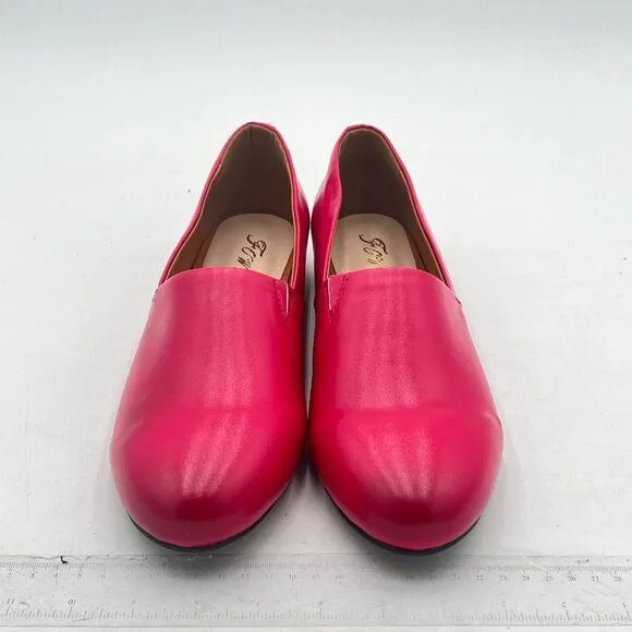 FOWT Women Fashion Closed Almond Toe Pumps Solid Color Loafer Flats Slip On Cozy