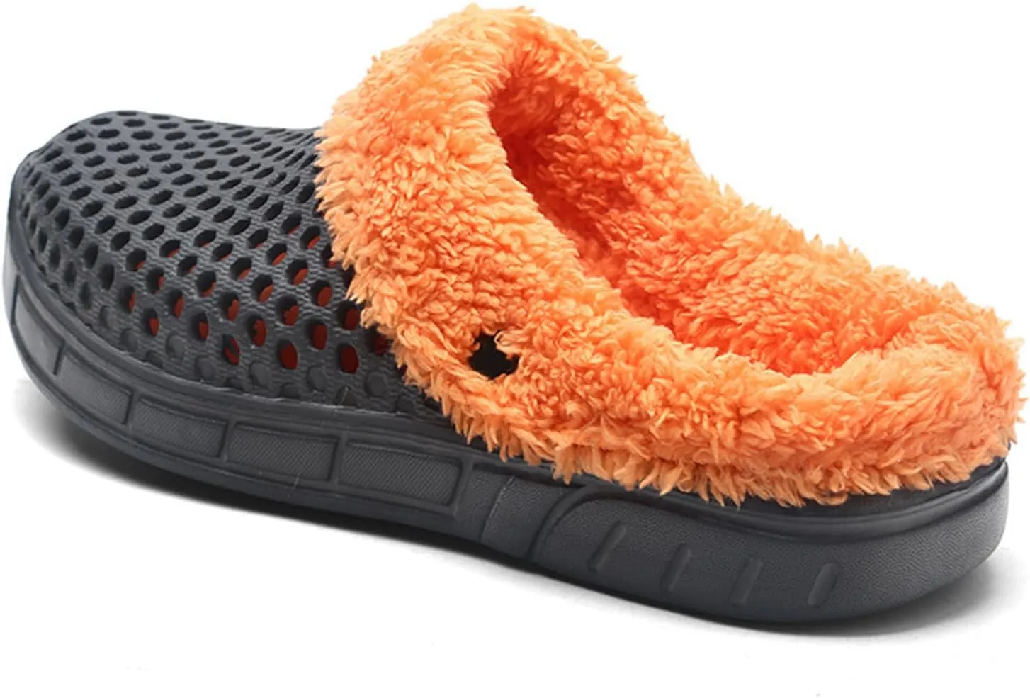 Fur Lined Clogs for House : Winter Warm Fuzzy Slippers for Unisex Non-Slip Breathable Walking Garden Shoes Indoor Outdoor for Women Men