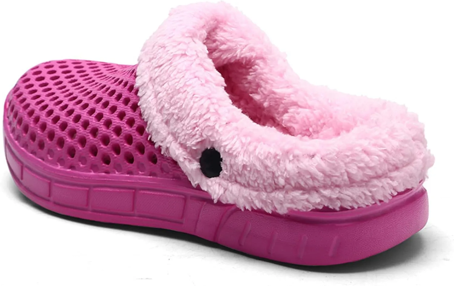Fur Lined Clogs for House : Winter Warm Fuzzy Slippers for Unisex Non-Slip Breathable Walking Garden Shoes Indoor Outdoor for Women Men