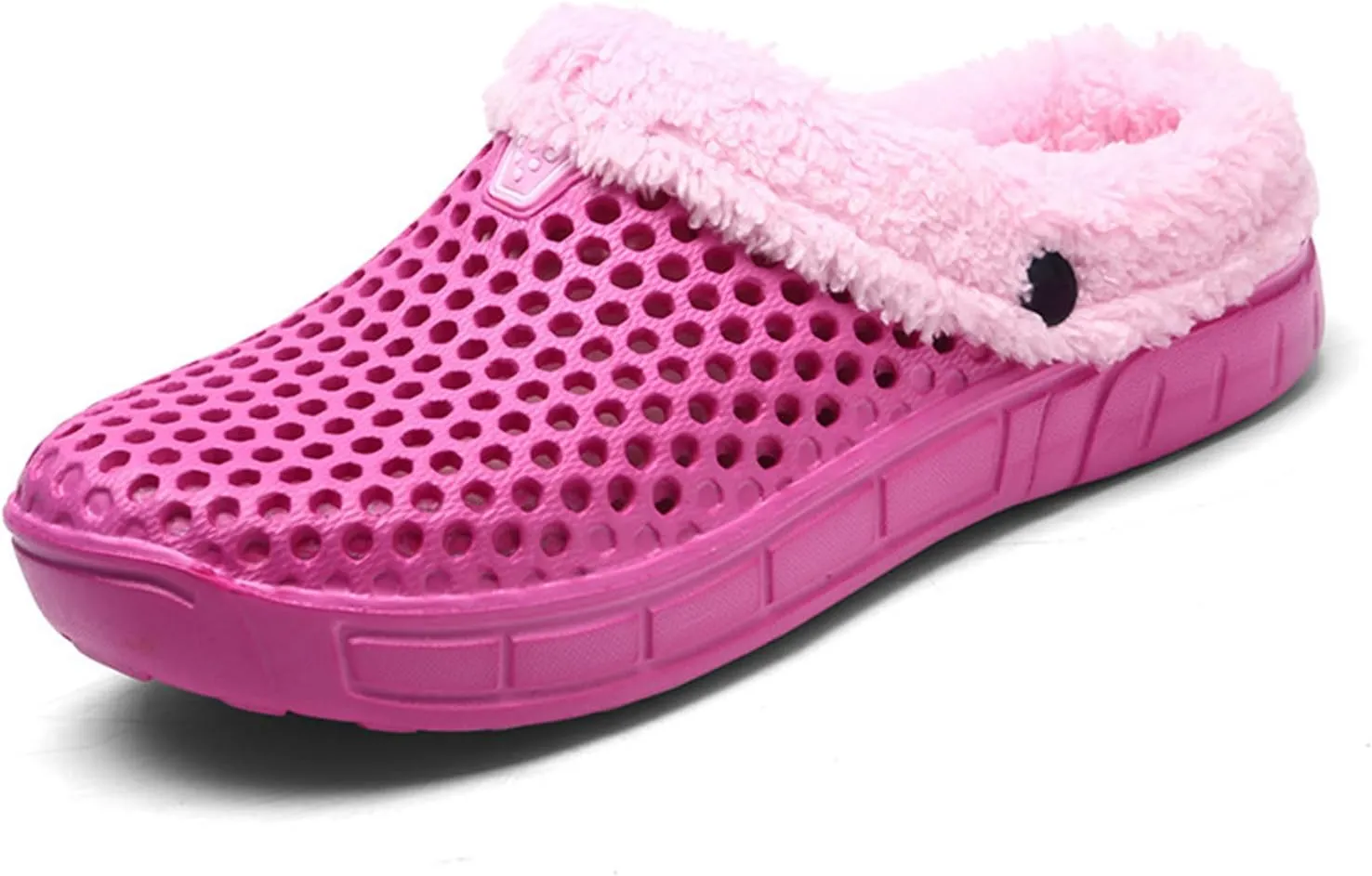 Fur Lined Clogs for House : Winter Warm Fuzzy Slippers for Unisex Non-Slip Breathable Walking Garden Shoes Indoor Outdoor for Women Men