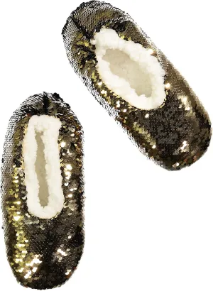 Fuzzy Babba Women's Sequin Slipper Socks