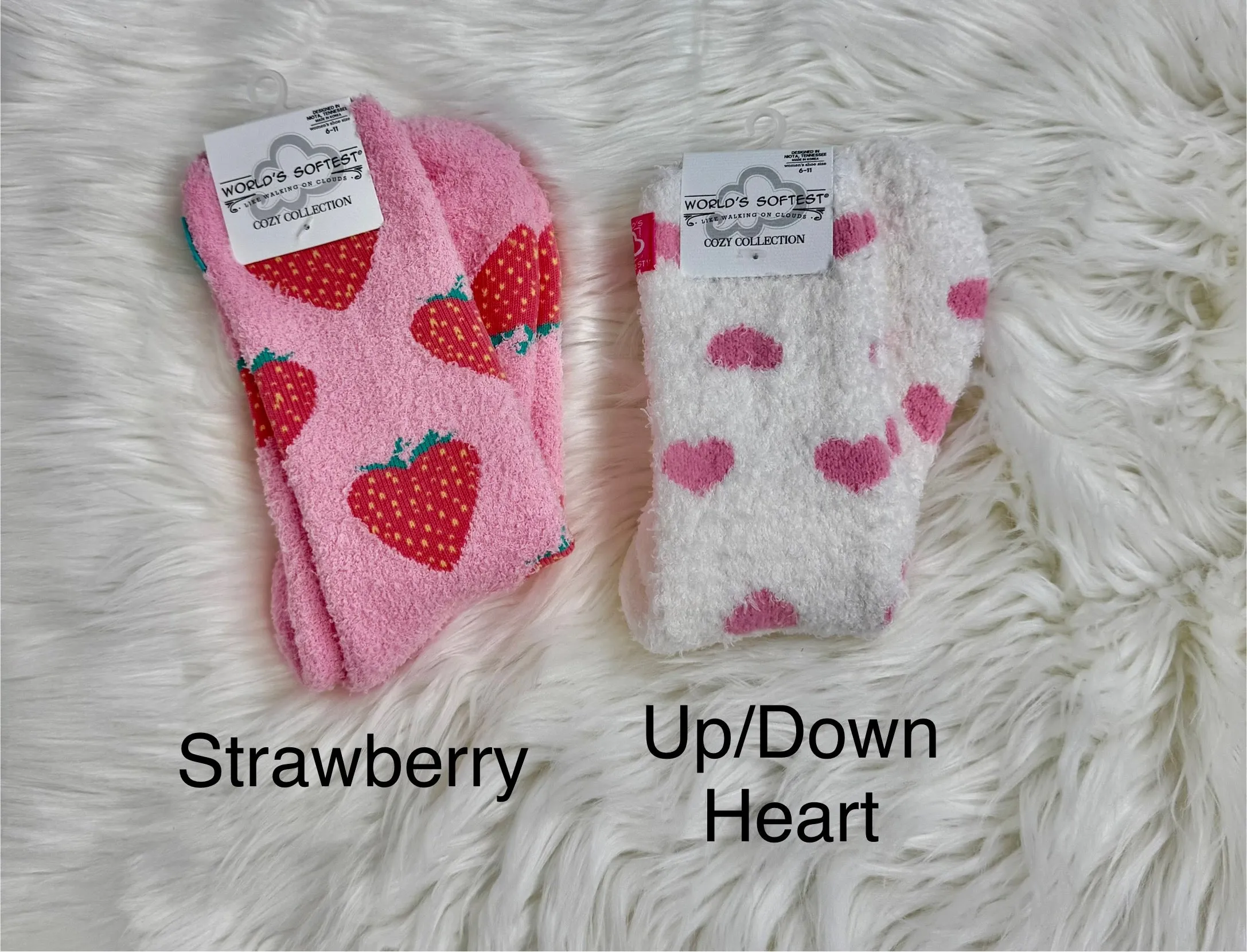 Fuzzy Day Socks-Valentine