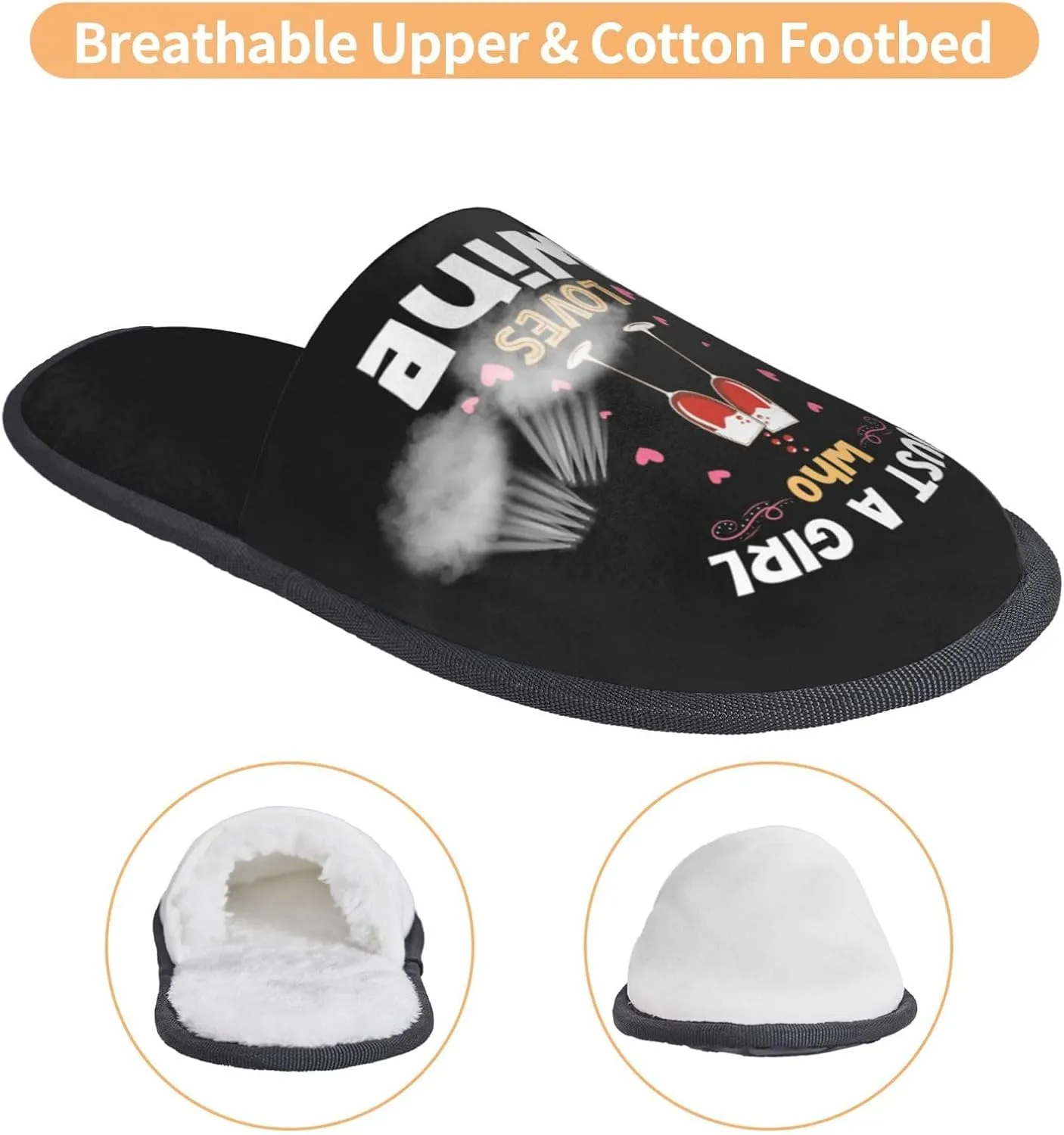 Fuzzy Slip-On Slippers Cozy Warm Bedroom Slippers Indoor House Winter Fall Fluffy Shoes For Women Men Gifts