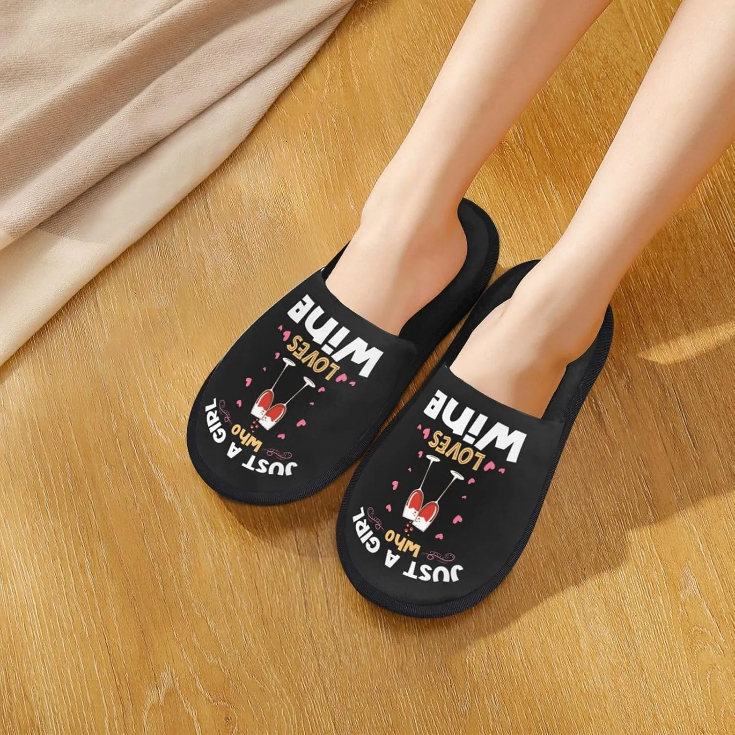 Fuzzy Slip-On Slippers Cozy Warm Bedroom Slippers Indoor House Winter Fall Fluffy Shoes For Women Men Gifts