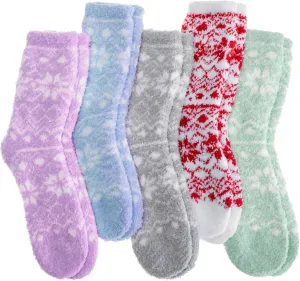 Fuzzy Slipper Socks Thick Fluffy Warm Winter Cozy Plush Soft Sleep Home Socks for Women Men