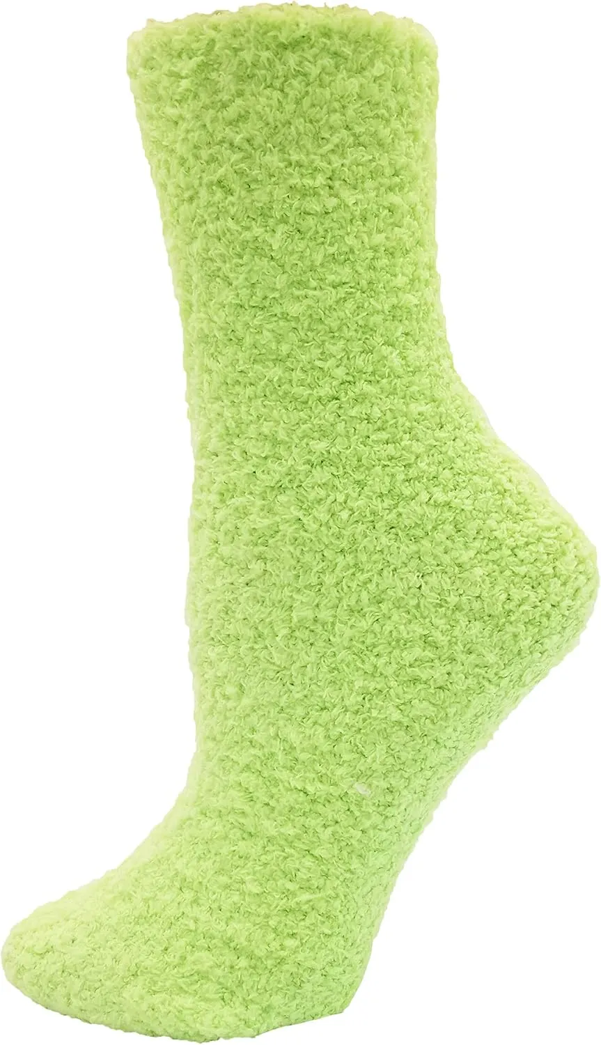 Fuzzy Socks Non Skid, 6 Pairs for Women, Warm, Soft Furry Microfiber, Comfortable, Cozy, Bulk Pack