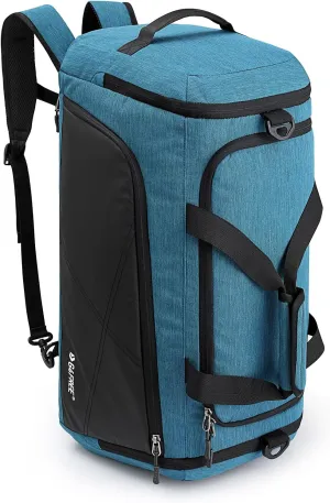 G4Free 45L/60L 3-Way Duffle Backpack Gym Bag with Wet Pocket & Shoes Compartment Sports Travel Weekender Overnight Duffel Bag