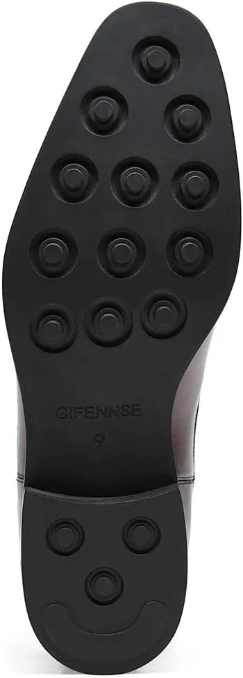 GIFENNSE Mens Chelsea Boots Leather Dress Boots for Men