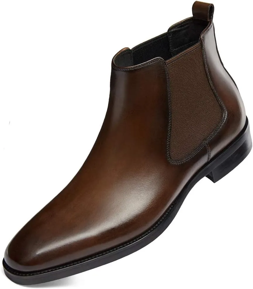 GIFENNSE Mens Chelsea Boots Leather Dress Boots for Men