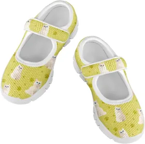 Girls Casual Shoes with Strap,Printed Sneaker for Toddlers Kids,Comfort Anti-Slip Walking Shoes for Indoor Outdoor