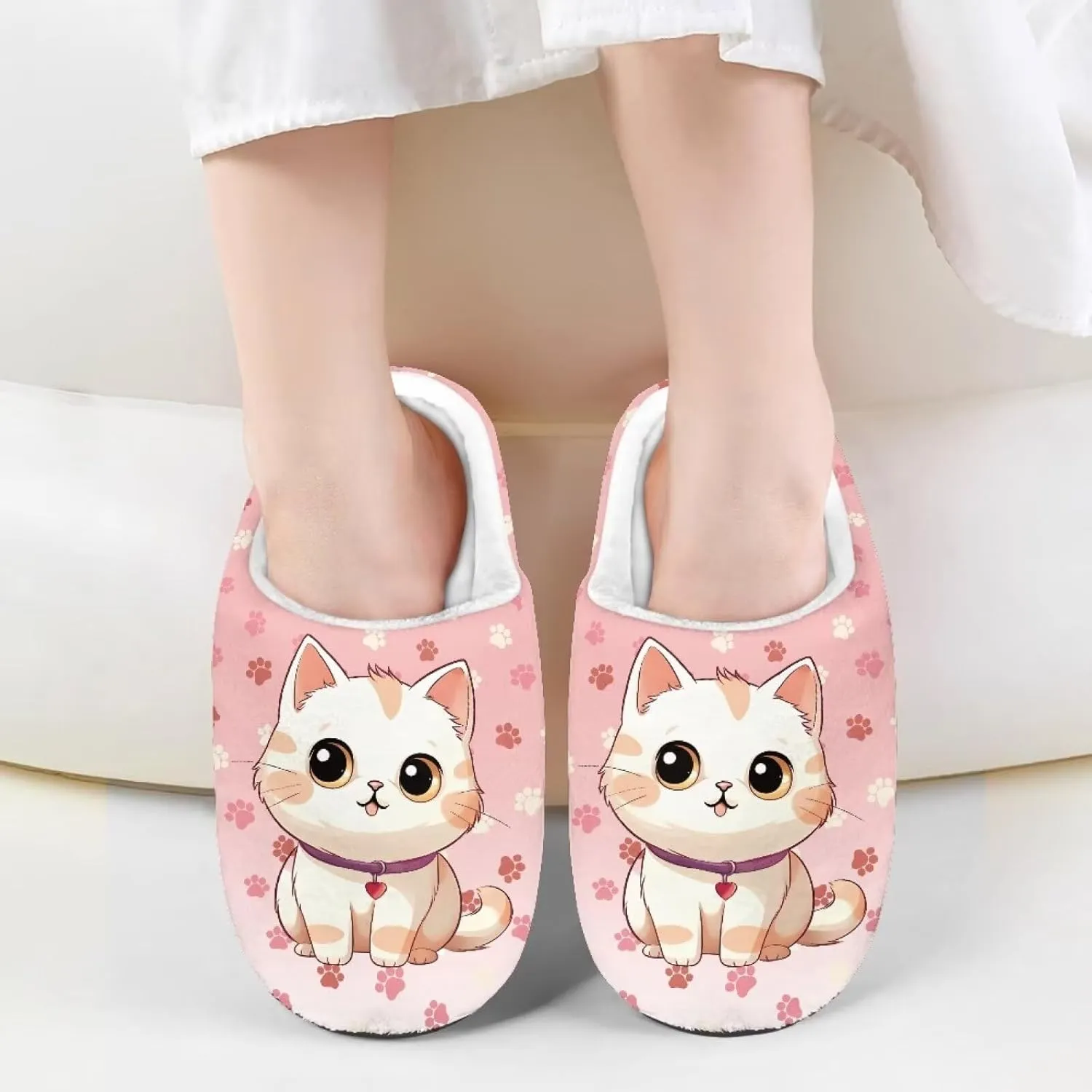 Girls Cozy House Slippers Unisex Plush Comfy House Shoes Indoor Slippers for Kids Anti-Slip