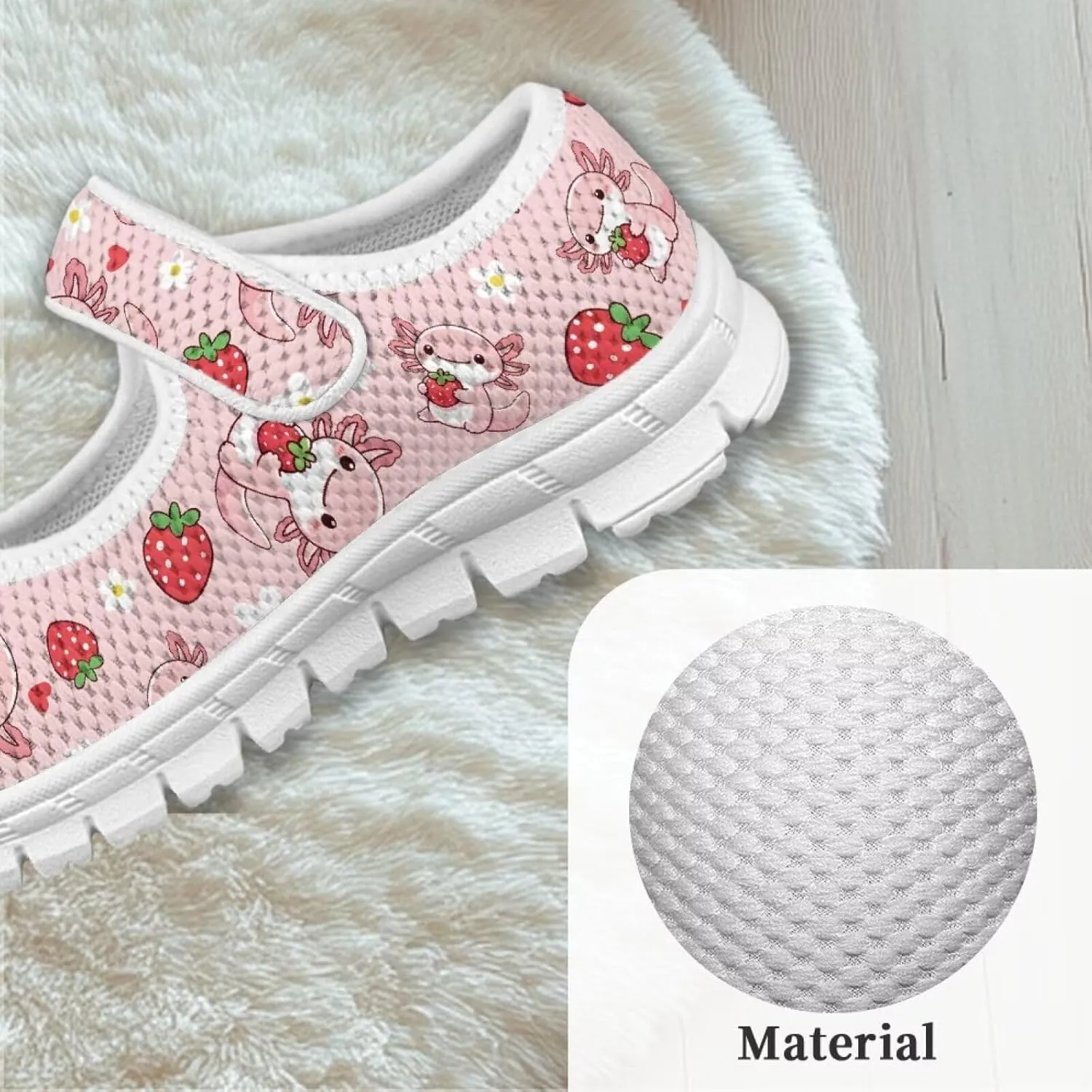 Girls Single Buckle Shoes,Kids Slip On Indoor Outdoor Shoes,Cartoon Mary Jane Flats Shoes for Girls Party