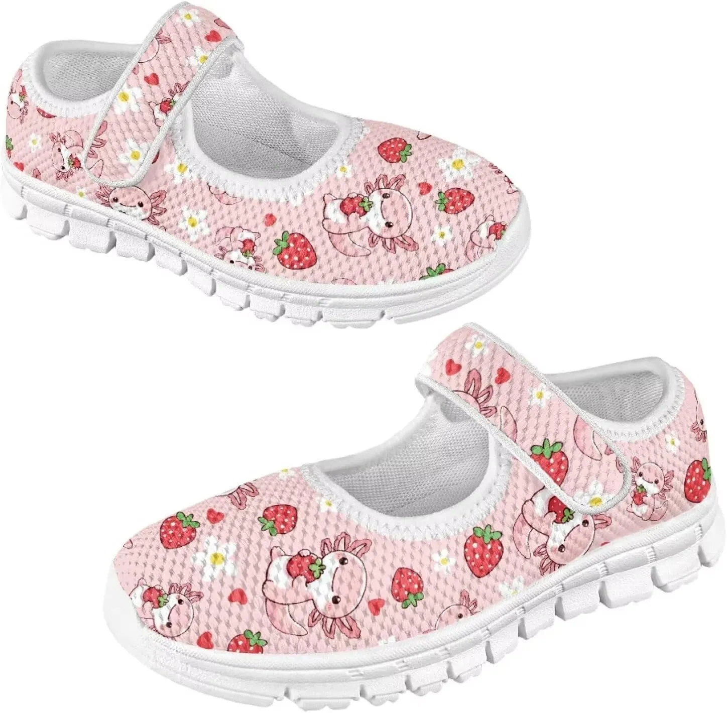 Girls Single Buckle Shoes,Kids Slip On Indoor Outdoor Shoes,Cartoon Mary Jane Flats Shoes for Girls Party