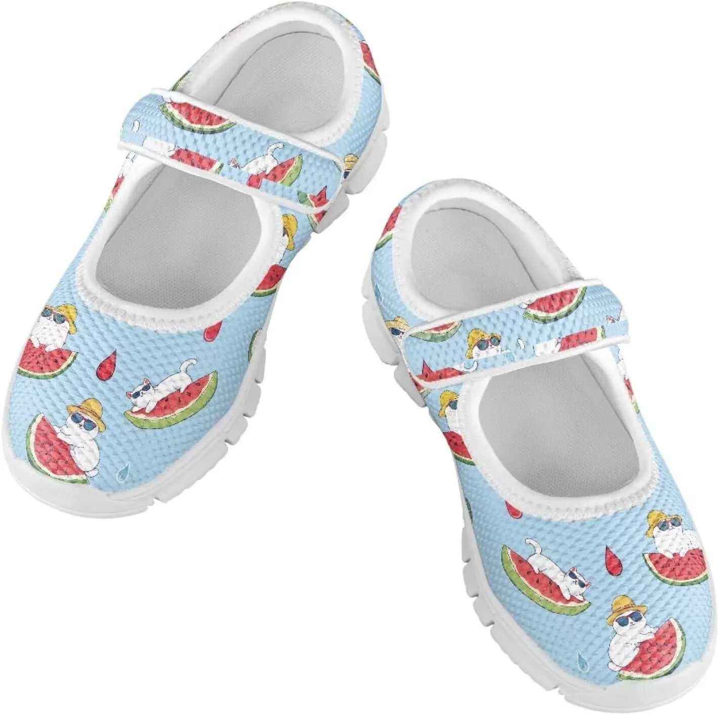 Girls Single Buckle Shoes,Kids Slip On Indoor Outdoor Shoes,Cartoon Mary Jane Flats Shoes for Girls Party