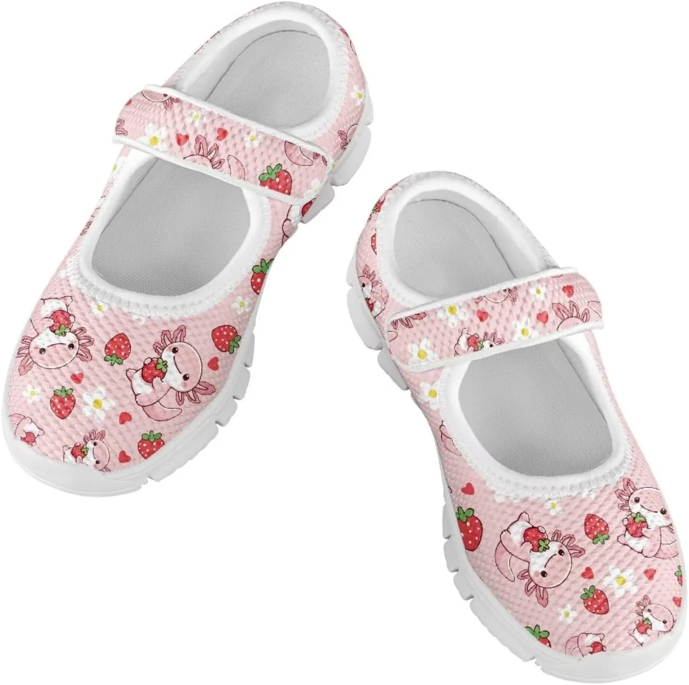 Girls Single Buckle Shoes,Kids Slip On Indoor Outdoor Shoes,Cartoon Mary Jane Flats Shoes for Girls Party