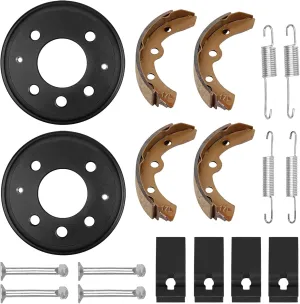 Gledewen Golf Cart Brake Drum/Hub and Brake Shoes Spring Kit Fit Club Car DS 1981-1994, Replace OEM# 1011137,4263 101146302 41819-86 1011433 1015757 101880701 1018163-01 101146