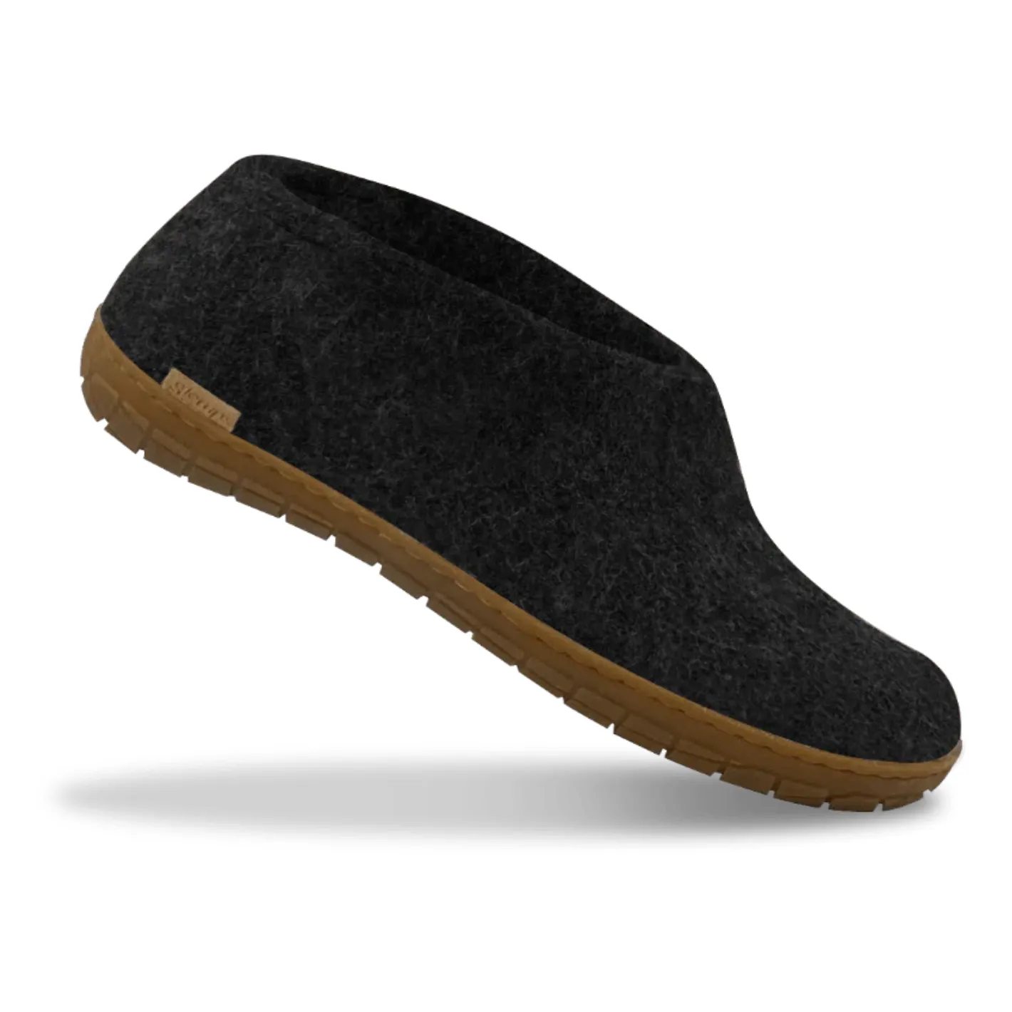 Glerups The Shoe Charcoal - Honey Rubber Sole