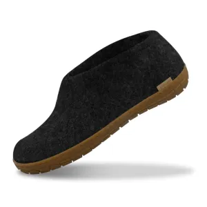 Glerups The Shoe Charcoal - Honey Rubber Sole